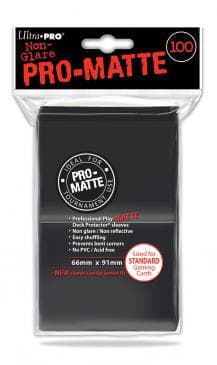 PRO-Matte Standard Deck Protectors - Black (100-Pack)