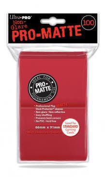 PRO-Matte Standard Deck Protectors - Red (100-Pack)