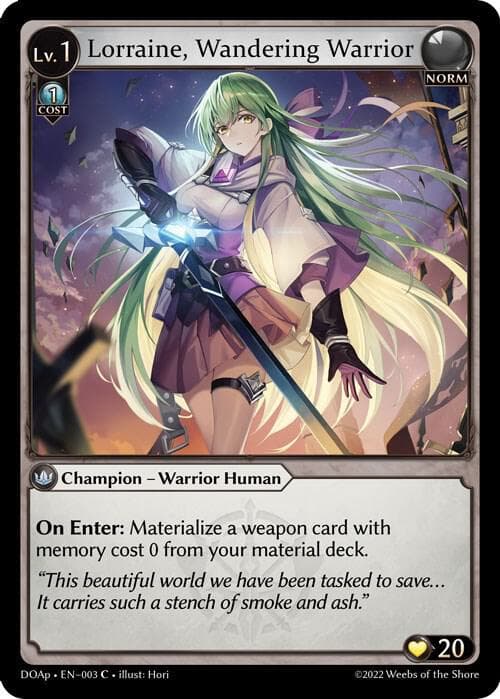 Lorraine, Wandering Warrior