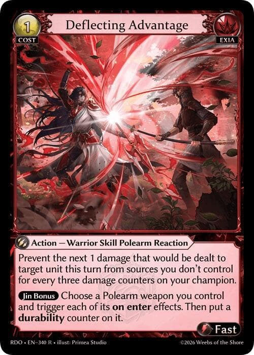 Deflecting Advantage