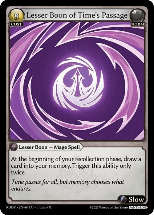 Lesser Boon of Time's Passage