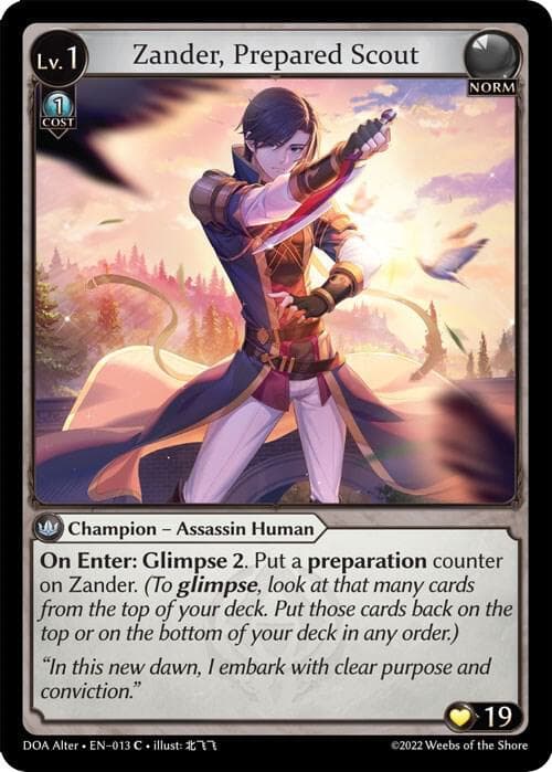 Zander, Prepared Scout
